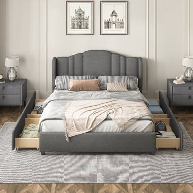 Zetta upholstered store platform bed